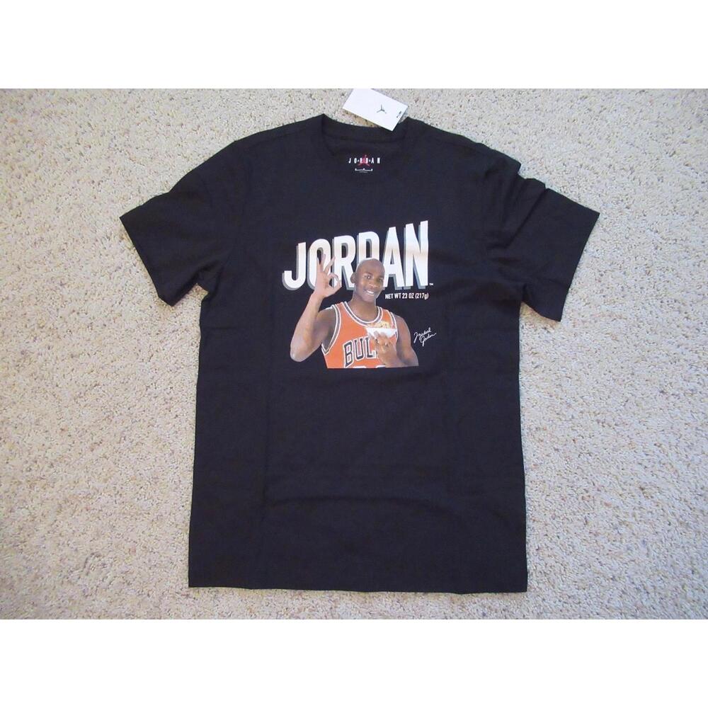 Air Jordan Wheaties T-Shirt Black Mens Medium Michael Jordan Bulls Nwt